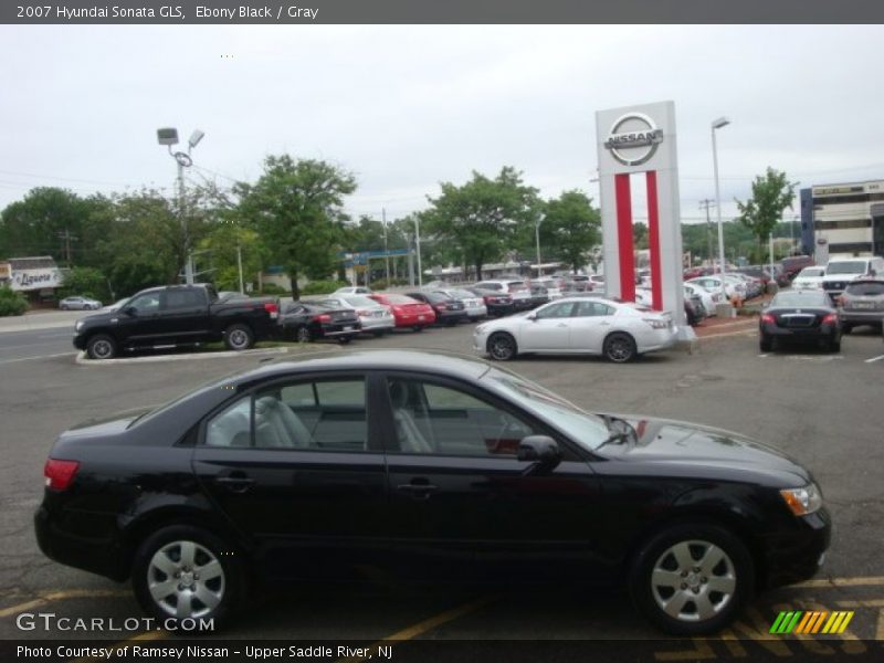 Ebony Black / Gray 2007 Hyundai Sonata GLS