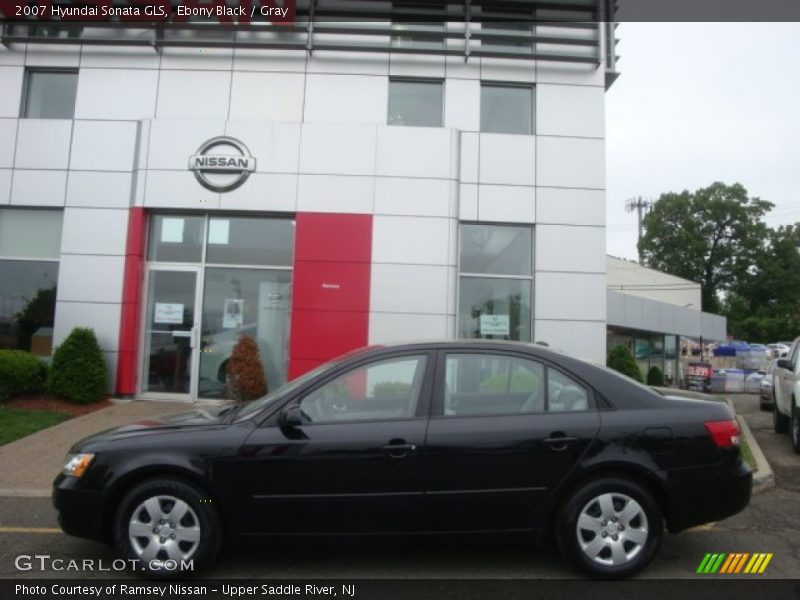 Ebony Black / Gray 2007 Hyundai Sonata GLS