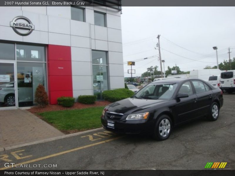 Ebony Black / Gray 2007 Hyundai Sonata GLS
