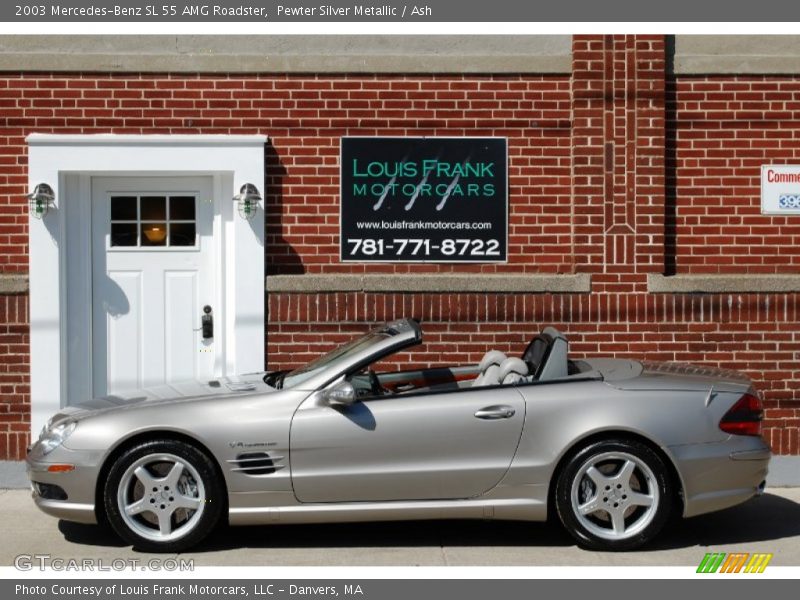 Pewter Silver Metallic / Ash 2003 Mercedes-Benz SL 55 AMG Roadster