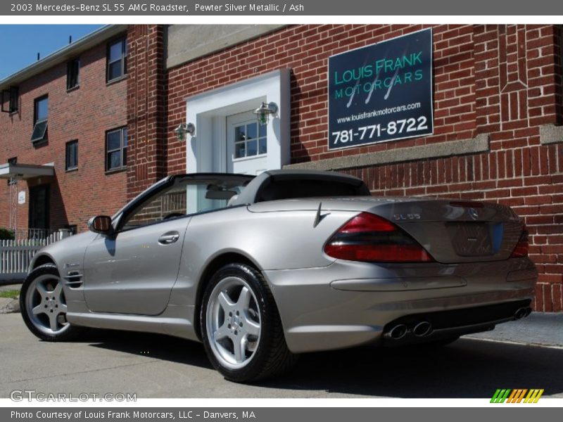Pewter Silver Metallic / Ash 2003 Mercedes-Benz SL 55 AMG Roadster