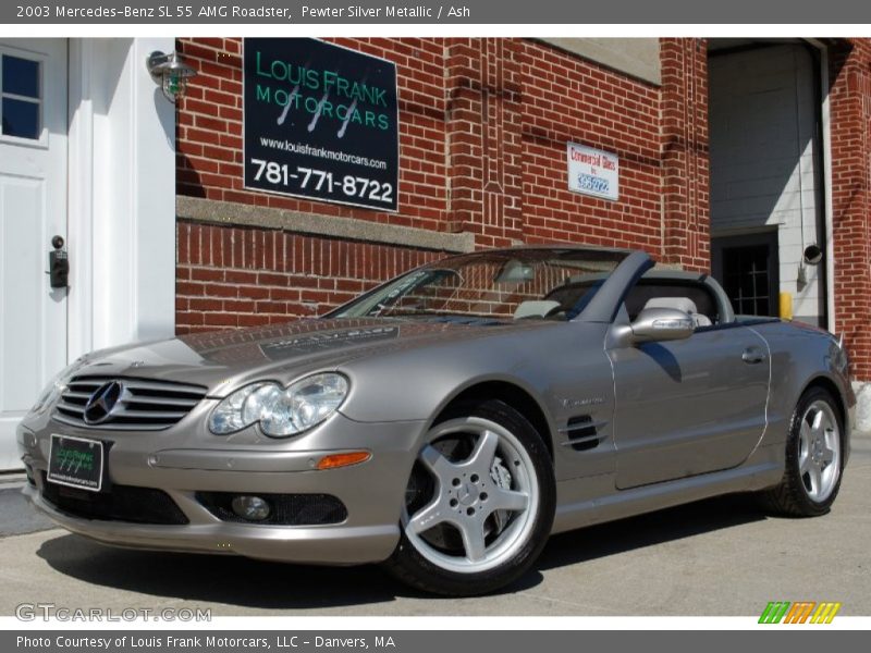 Pewter Silver Metallic / Ash 2003 Mercedes-Benz SL 55 AMG Roadster