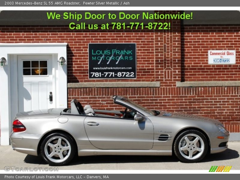 Pewter Silver Metallic / Ash 2003 Mercedes-Benz SL 55 AMG Roadster