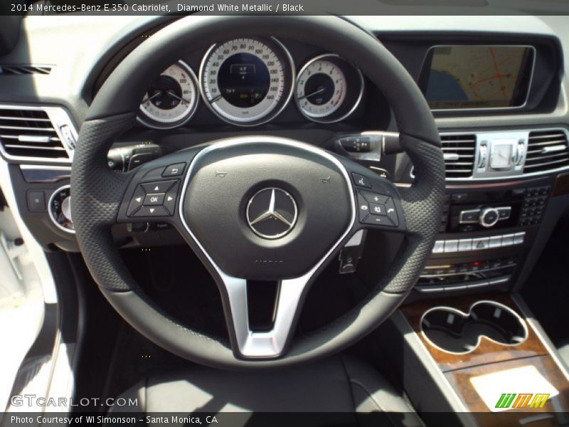 Diamond White Metallic / Black 2014 Mercedes-Benz E 350 Cabriolet