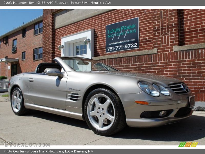 Pewter Silver Metallic / Ash 2003 Mercedes-Benz SL 55 AMG Roadster