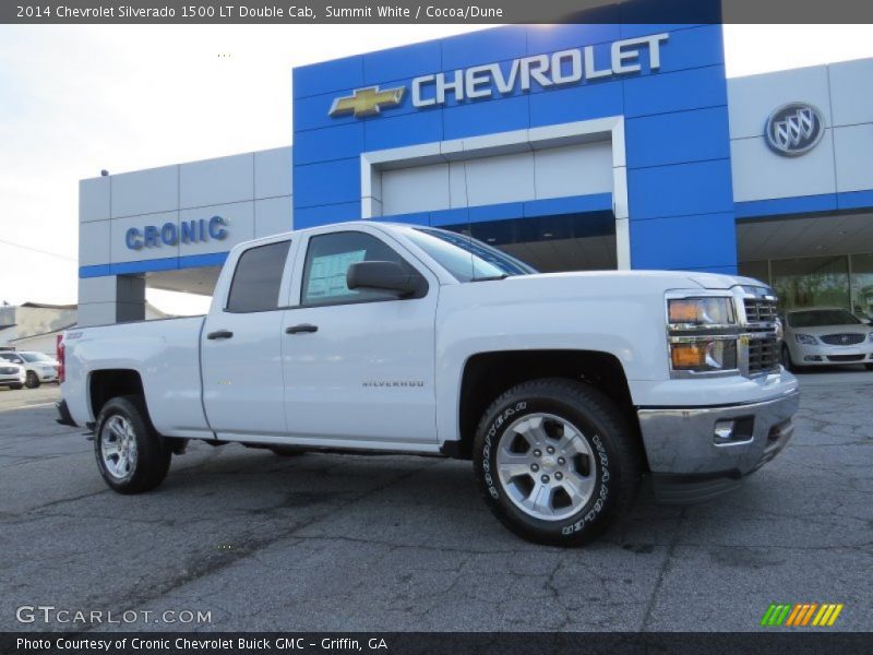 Summit White / Cocoa/Dune 2014 Chevrolet Silverado 1500 LT Double Cab