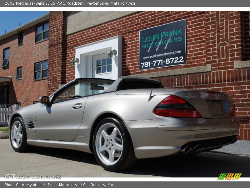 Pewter Silver Metallic / Ash 2003 Mercedes-Benz SL 55 AMG Roadster