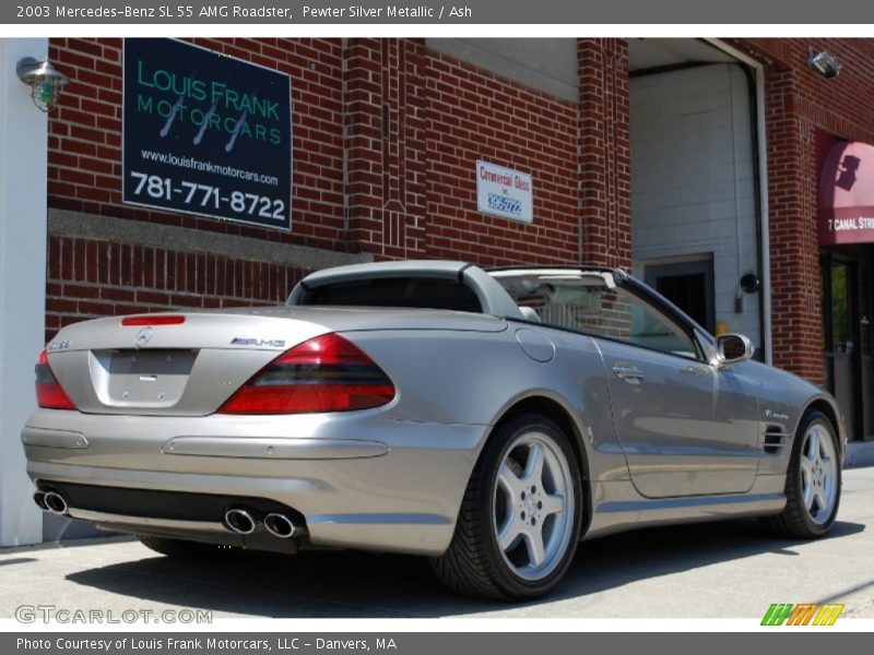 Pewter Silver Metallic / Ash 2003 Mercedes-Benz SL 55 AMG Roadster