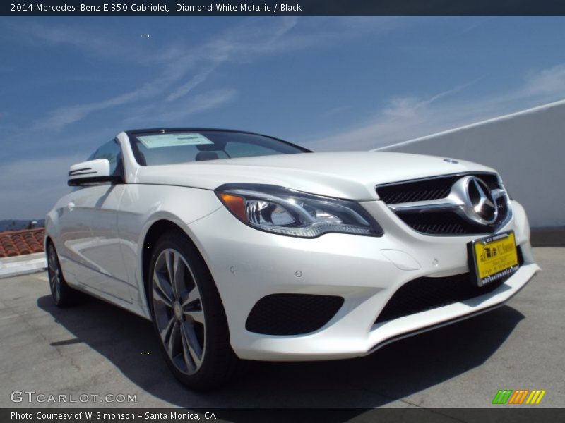 Diamond White Metallic / Black 2014 Mercedes-Benz E 350 Cabriolet