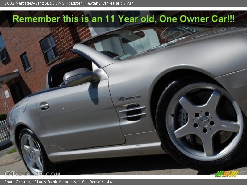 Pewter Silver Metallic / Ash 2003 Mercedes-Benz SL 55 AMG Roadster
