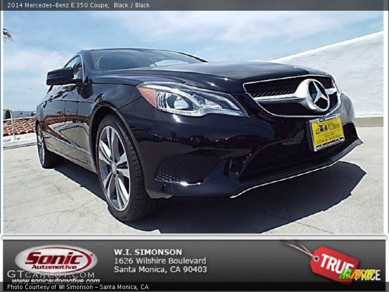 Black / Black 2014 Mercedes-Benz E 350 Coupe