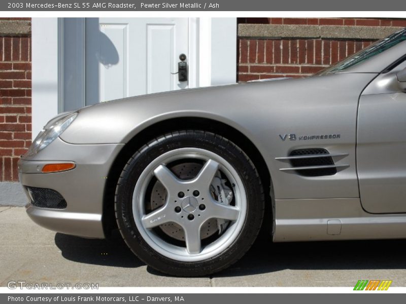 Pewter Silver Metallic / Ash 2003 Mercedes-Benz SL 55 AMG Roadster
