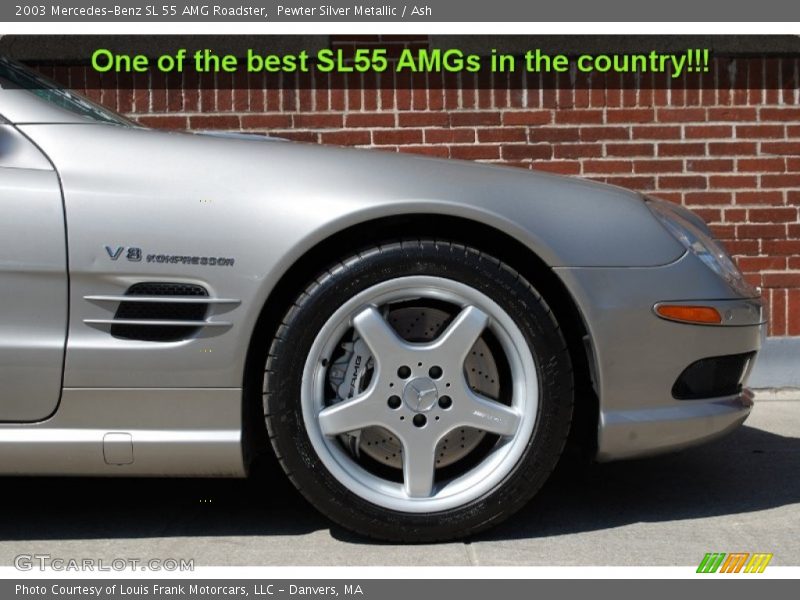Pewter Silver Metallic / Ash 2003 Mercedes-Benz SL 55 AMG Roadster
