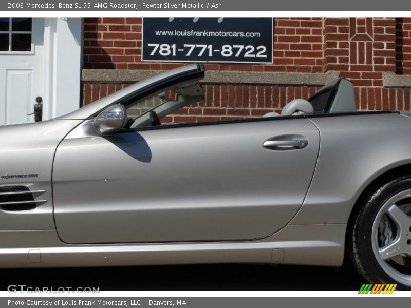 Pewter Silver Metallic / Ash 2003 Mercedes-Benz SL 55 AMG Roadster
