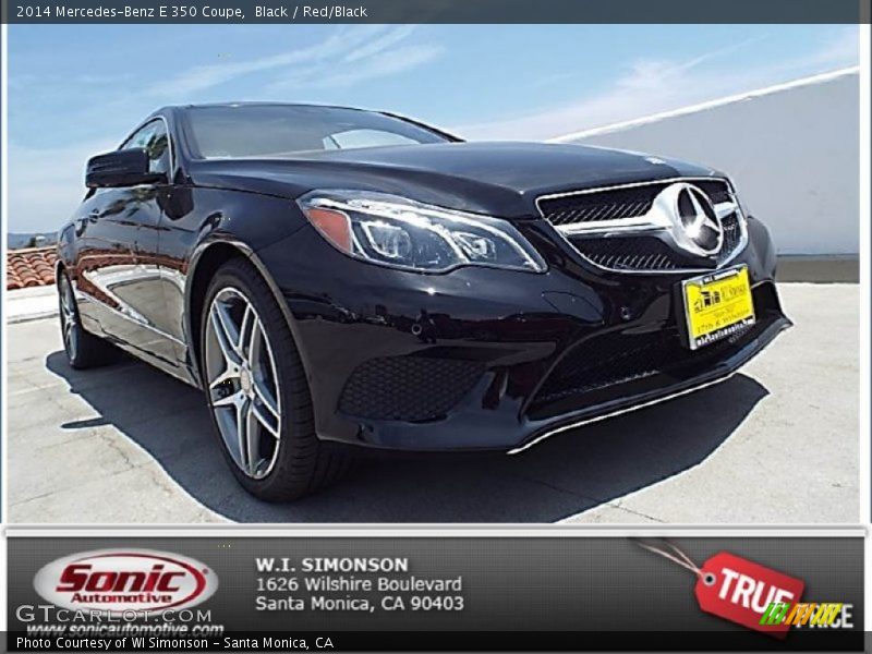 Black / Red/Black 2014 Mercedes-Benz E 350 Coupe
