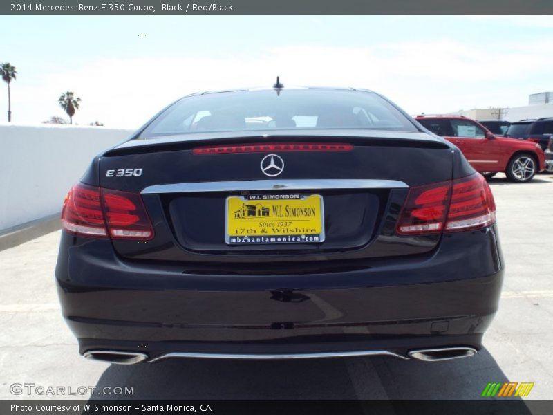 Black / Red/Black 2014 Mercedes-Benz E 350 Coupe