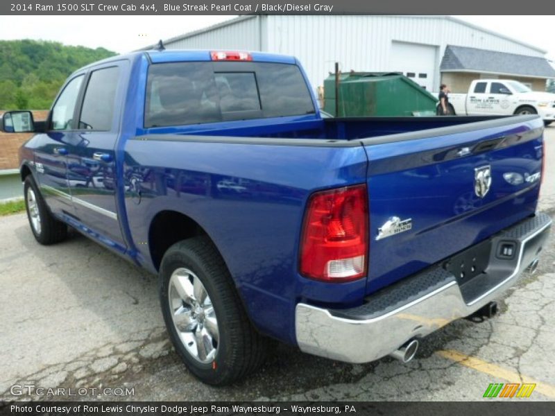 Blue Streak Pearl Coat / Black/Diesel Gray 2014 Ram 1500 SLT Crew Cab 4x4
