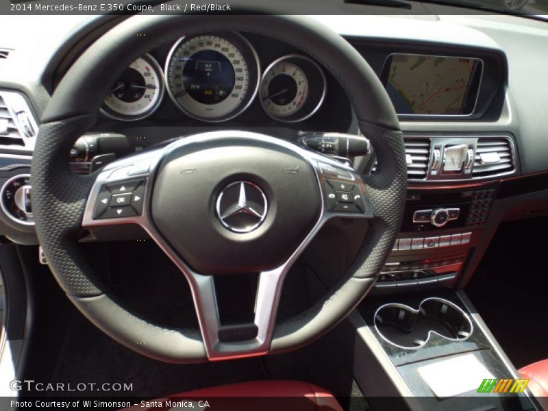 Black / Red/Black 2014 Mercedes-Benz E 350 Coupe