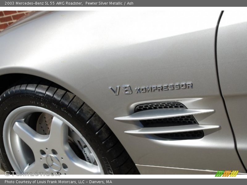 Pewter Silver Metallic / Ash 2003 Mercedes-Benz SL 55 AMG Roadster
