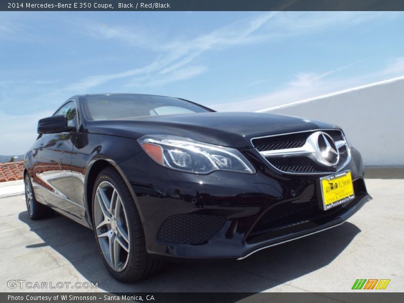 Black / Red/Black 2014 Mercedes-Benz E 350 Coupe