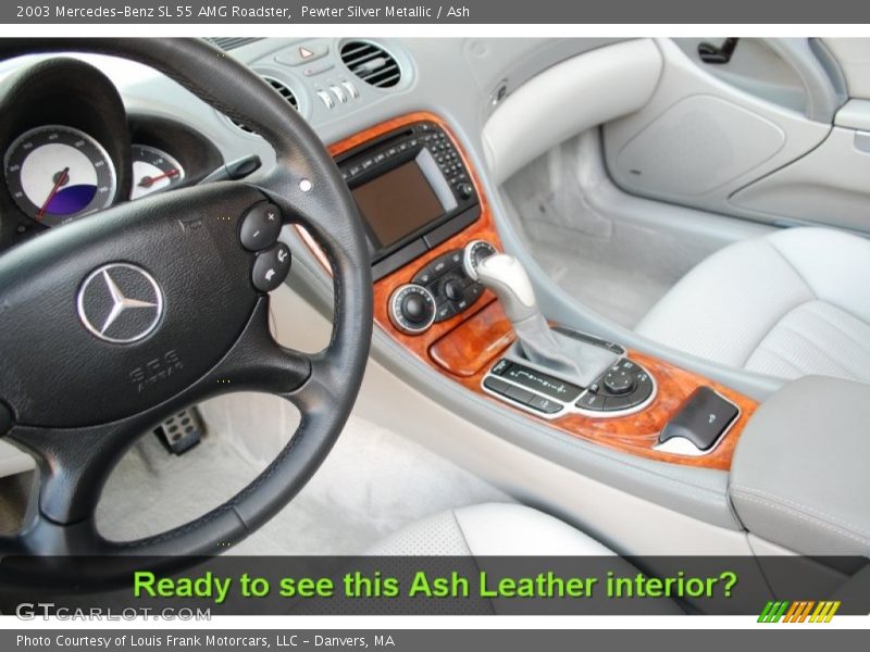 Pewter Silver Metallic / Ash 2003 Mercedes-Benz SL 55 AMG Roadster