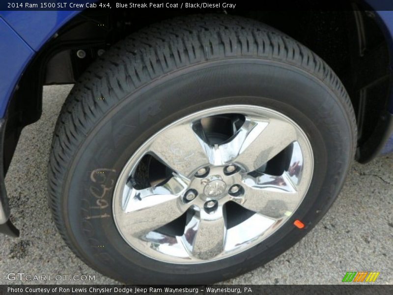 Blue Streak Pearl Coat / Black/Diesel Gray 2014 Ram 1500 SLT Crew Cab 4x4