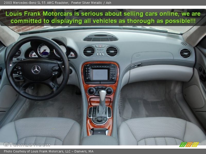 Pewter Silver Metallic / Ash 2003 Mercedes-Benz SL 55 AMG Roadster