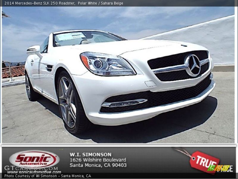 Polar White / Sahara Beige 2014 Mercedes-Benz SLK 250 Roadster