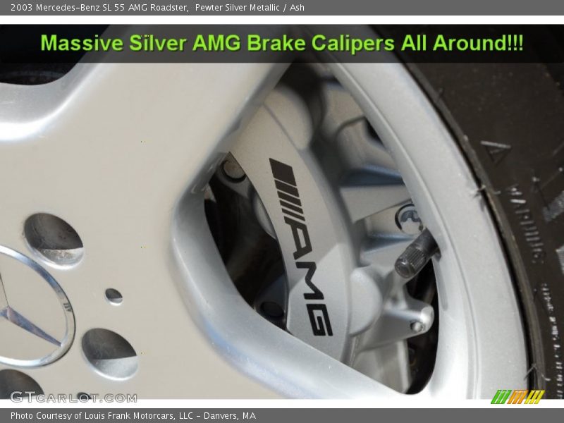 Pewter Silver Metallic / Ash 2003 Mercedes-Benz SL 55 AMG Roadster
