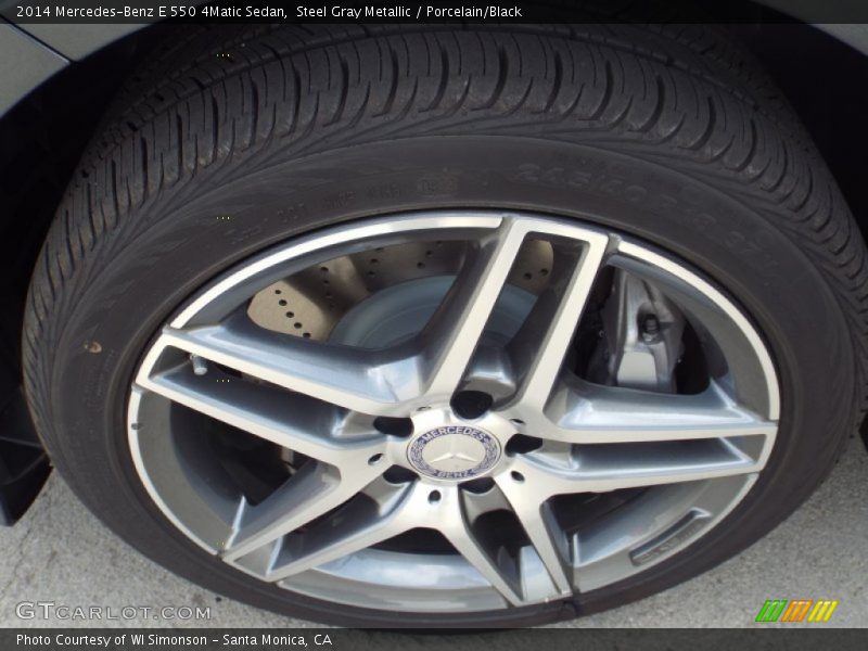 Steel Gray Metallic / Porcelain/Black 2014 Mercedes-Benz E 550 4Matic Sedan