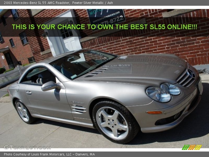 Pewter Silver Metallic / Ash 2003 Mercedes-Benz SL 55 AMG Roadster