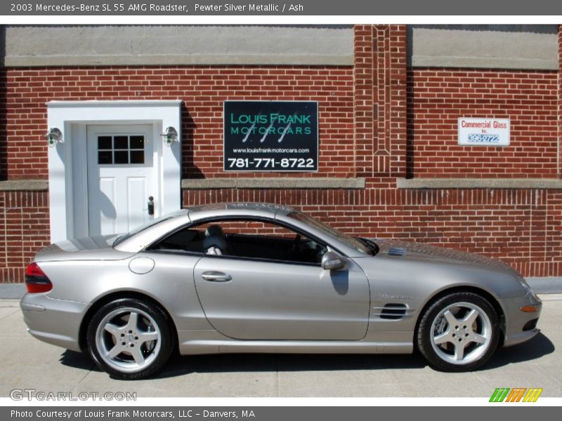 Pewter Silver Metallic / Ash 2003 Mercedes-Benz SL 55 AMG Roadster