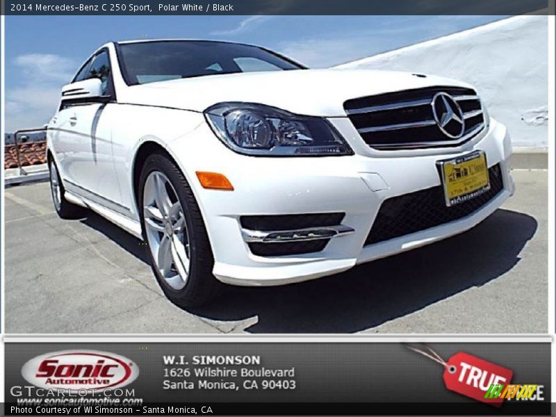Polar White / Black 2014 Mercedes-Benz C 250 Sport