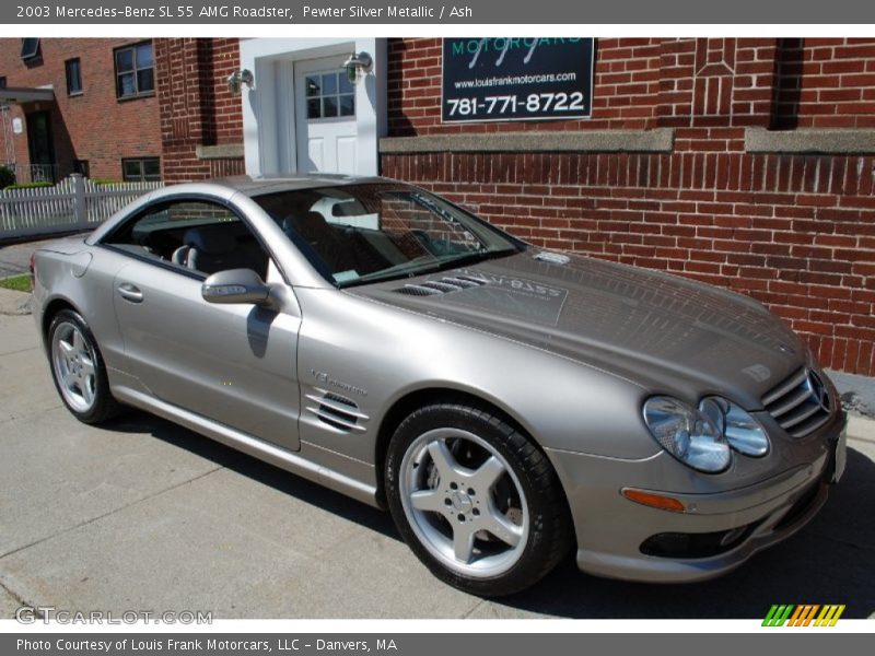 Pewter Silver Metallic / Ash 2003 Mercedes-Benz SL 55 AMG Roadster