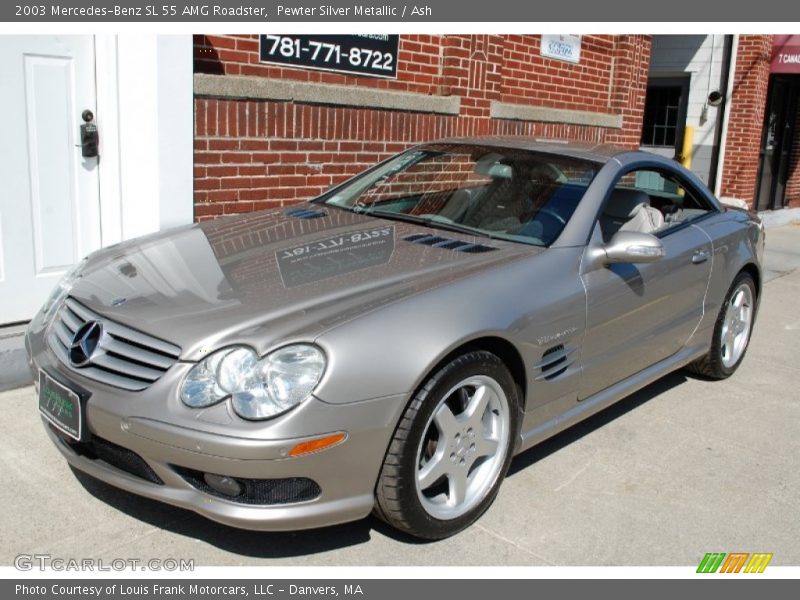 Pewter Silver Metallic / Ash 2003 Mercedes-Benz SL 55 AMG Roadster