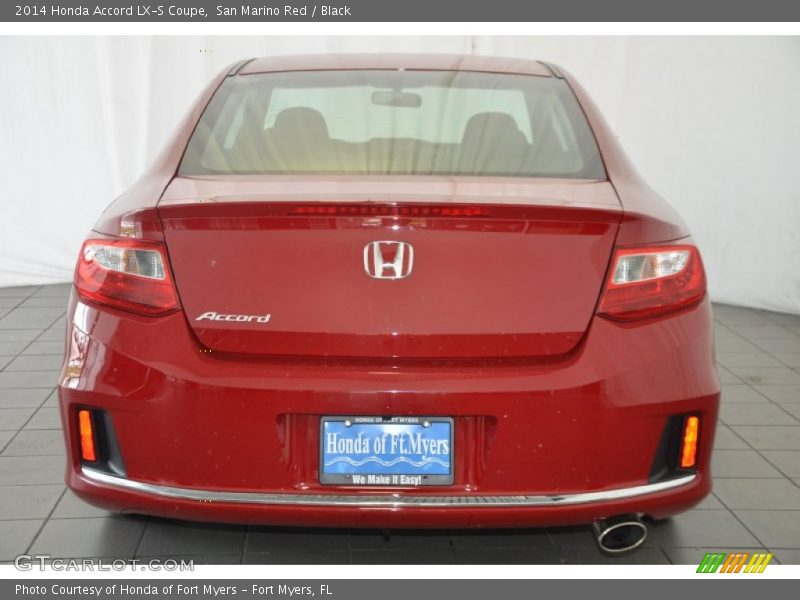 San Marino Red / Black 2014 Honda Accord LX-S Coupe