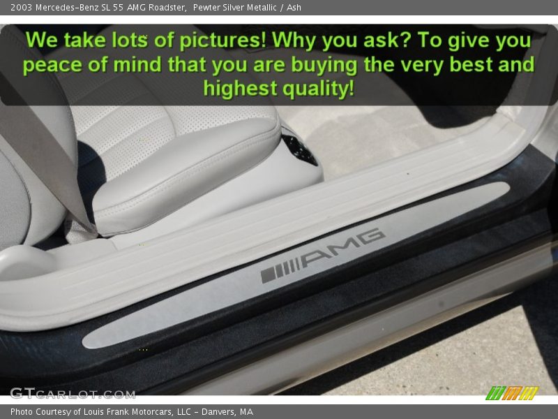 Pewter Silver Metallic / Ash 2003 Mercedes-Benz SL 55 AMG Roadster