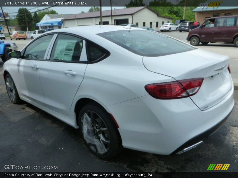 Bright White / Black 2015 Chrysler 200 S AWD