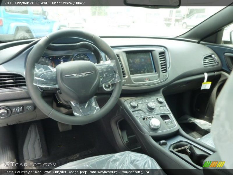 Bright White / Black 2015 Chrysler 200 S AWD