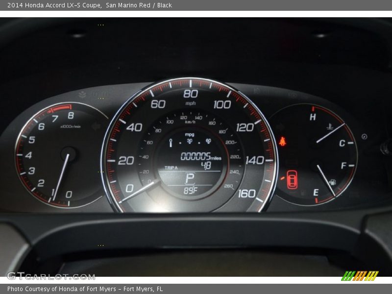 San Marino Red / Black 2014 Honda Accord LX-S Coupe