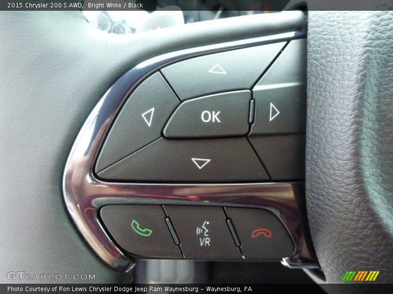 Bright White / Black 2015 Chrysler 200 S AWD