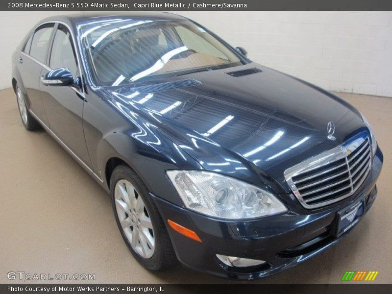 Capri Blue Metallic / Cashmere/Savanna 2008 Mercedes-Benz S 550 4Matic Sedan