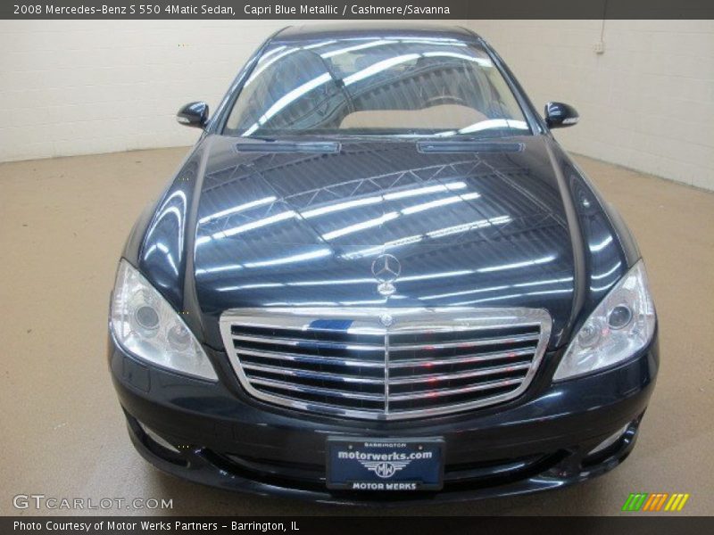 Capri Blue Metallic / Cashmere/Savanna 2008 Mercedes-Benz S 550 4Matic Sedan