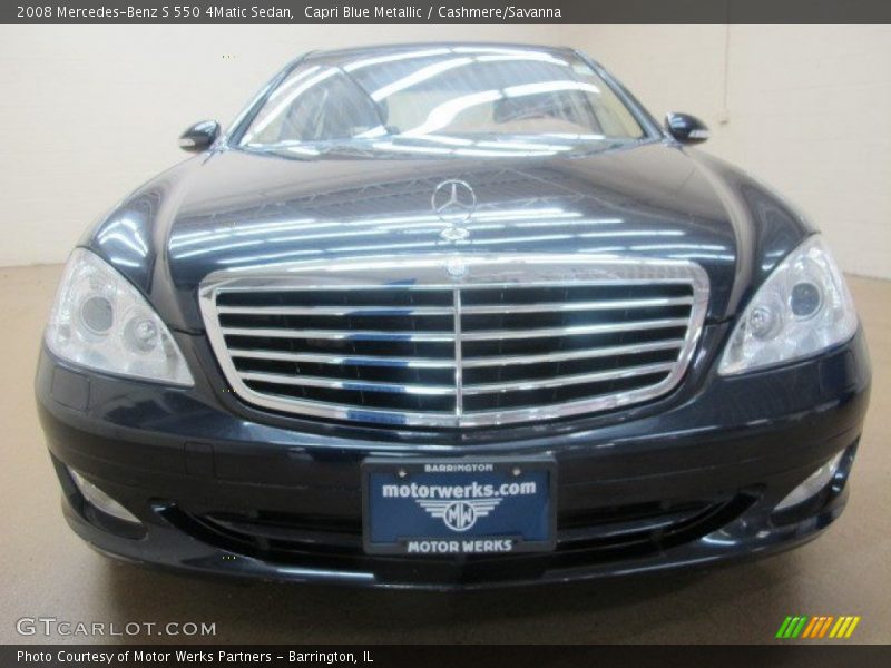 Capri Blue Metallic / Cashmere/Savanna 2008 Mercedes-Benz S 550 4Matic Sedan