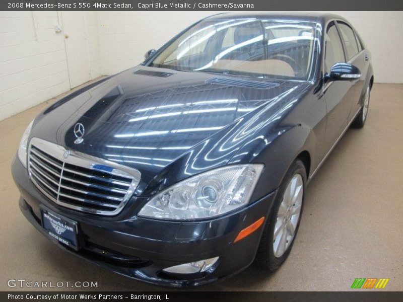 Capri Blue Metallic / Cashmere/Savanna 2008 Mercedes-Benz S 550 4Matic Sedan