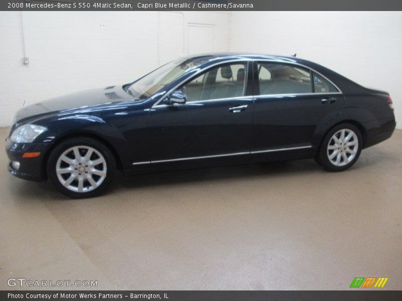 Capri Blue Metallic / Cashmere/Savanna 2008 Mercedes-Benz S 550 4Matic Sedan