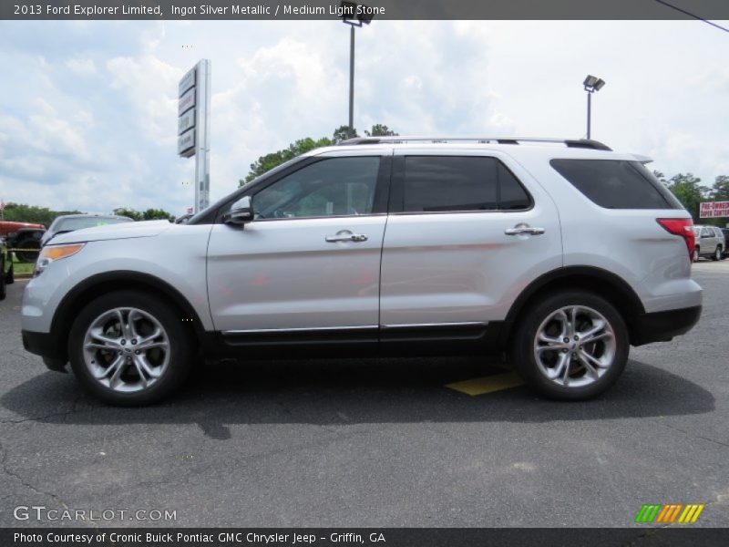 Ingot Silver Metallic / Medium Light Stone 2013 Ford Explorer Limited