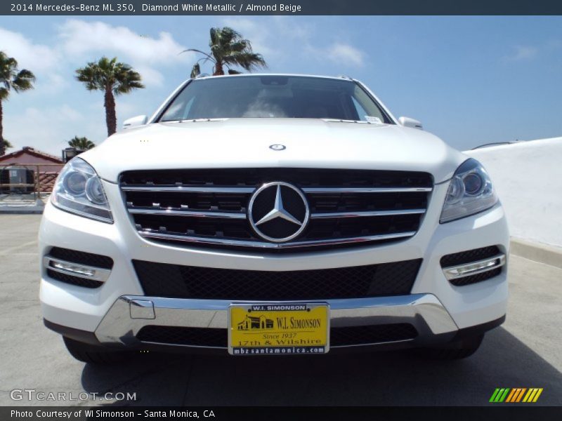 Diamond White Metallic / Almond Beige 2014 Mercedes-Benz ML 350