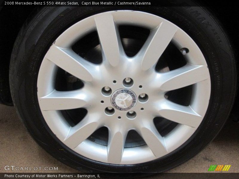 Capri Blue Metallic / Cashmere/Savanna 2008 Mercedes-Benz S 550 4Matic Sedan