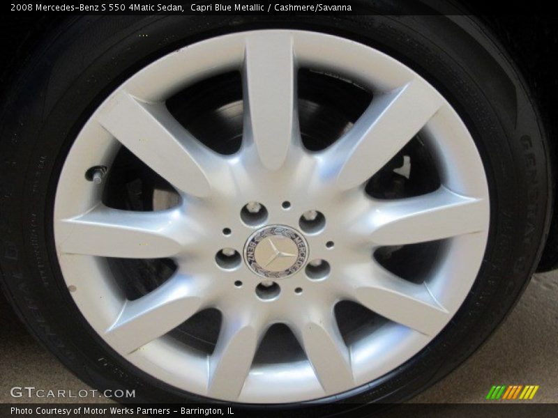 Capri Blue Metallic / Cashmere/Savanna 2008 Mercedes-Benz S 550 4Matic Sedan